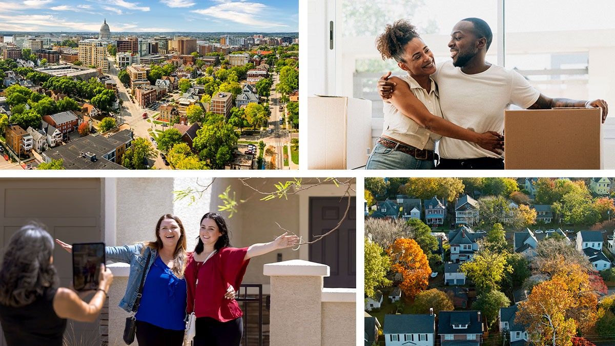 first time home buyers celebrating buying their new homes