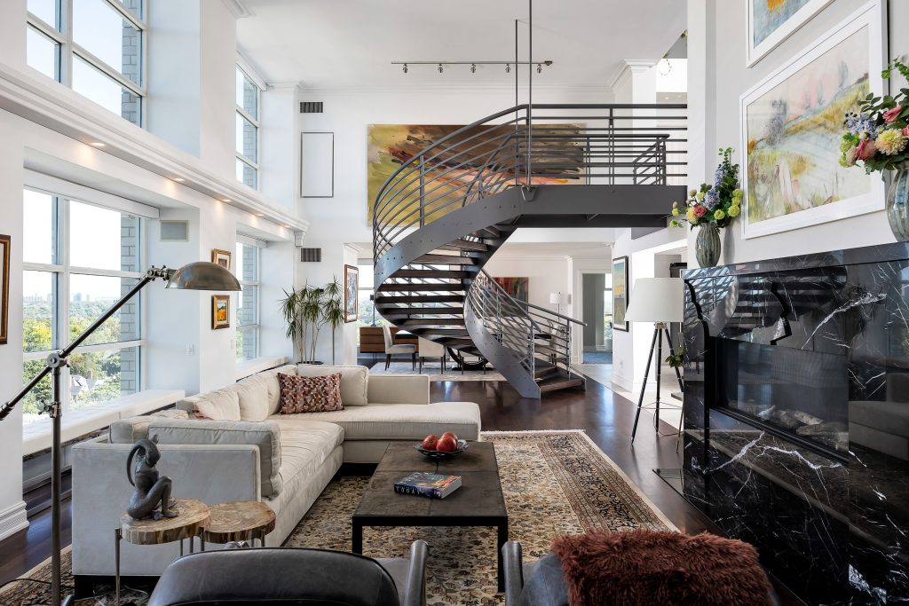 The interior of a modern home in Toronto.