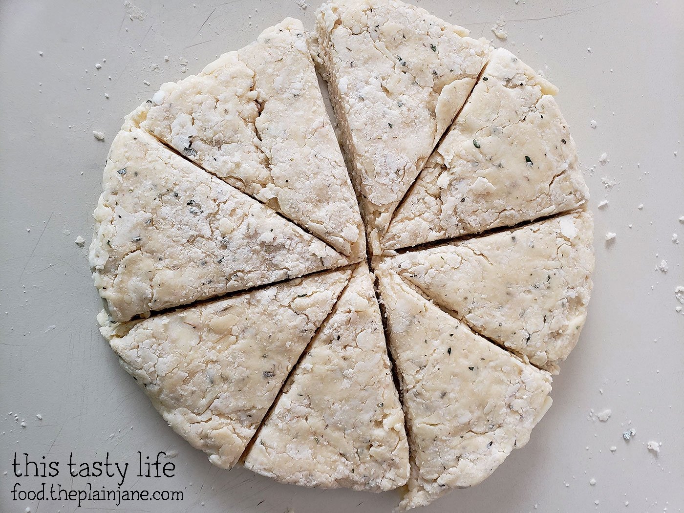 Cutting the scones