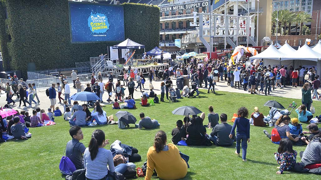 Thousands of parents and children flocked to the Festival of Science & Engineering at Petco Park.