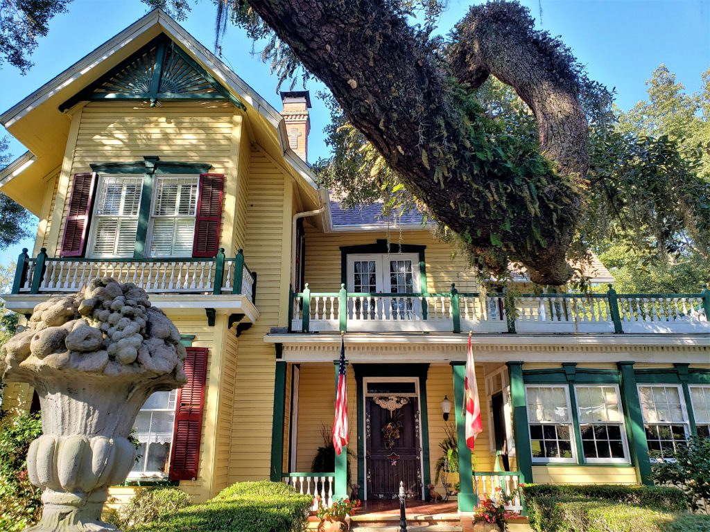 Historic two-story yellow home