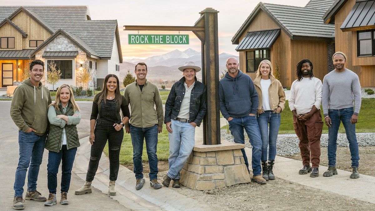 "Rock the Block" Season 4 contestants stand with host Ty Pennington.