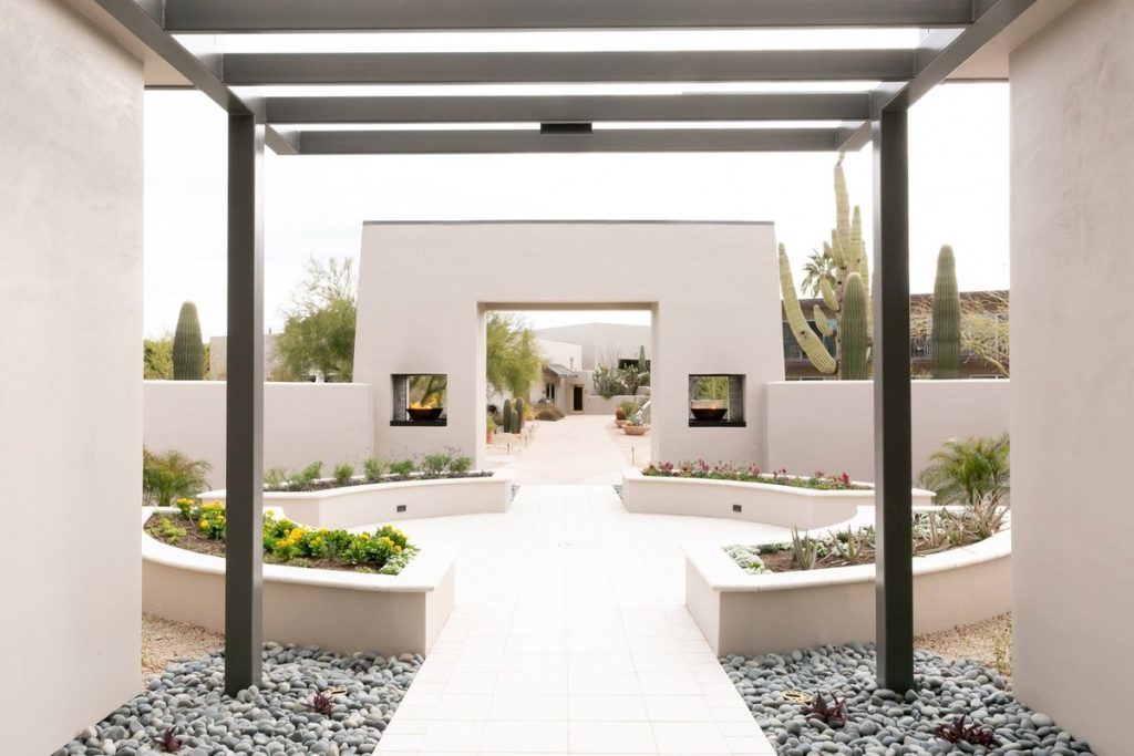 Spa CIVANA entrance. Credit: Lisa Diederich Photography for CIVANA Wellness Resort & Spa.