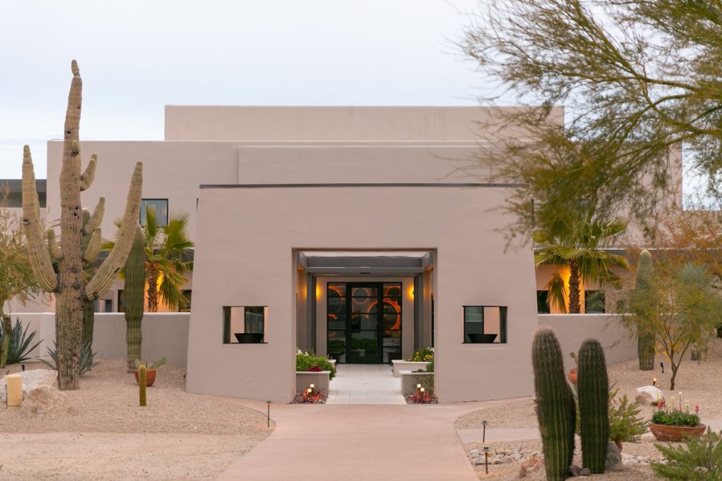 Entrance at at CIVANA Wellness Resort & Spa. Credit: CIVANA Wellness Resort & Spa.