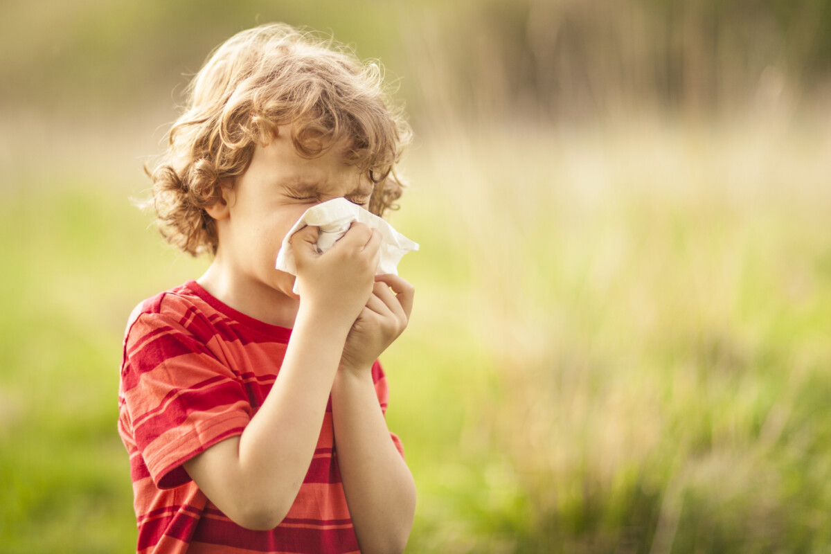 Little boy sneezing in Richmond 
