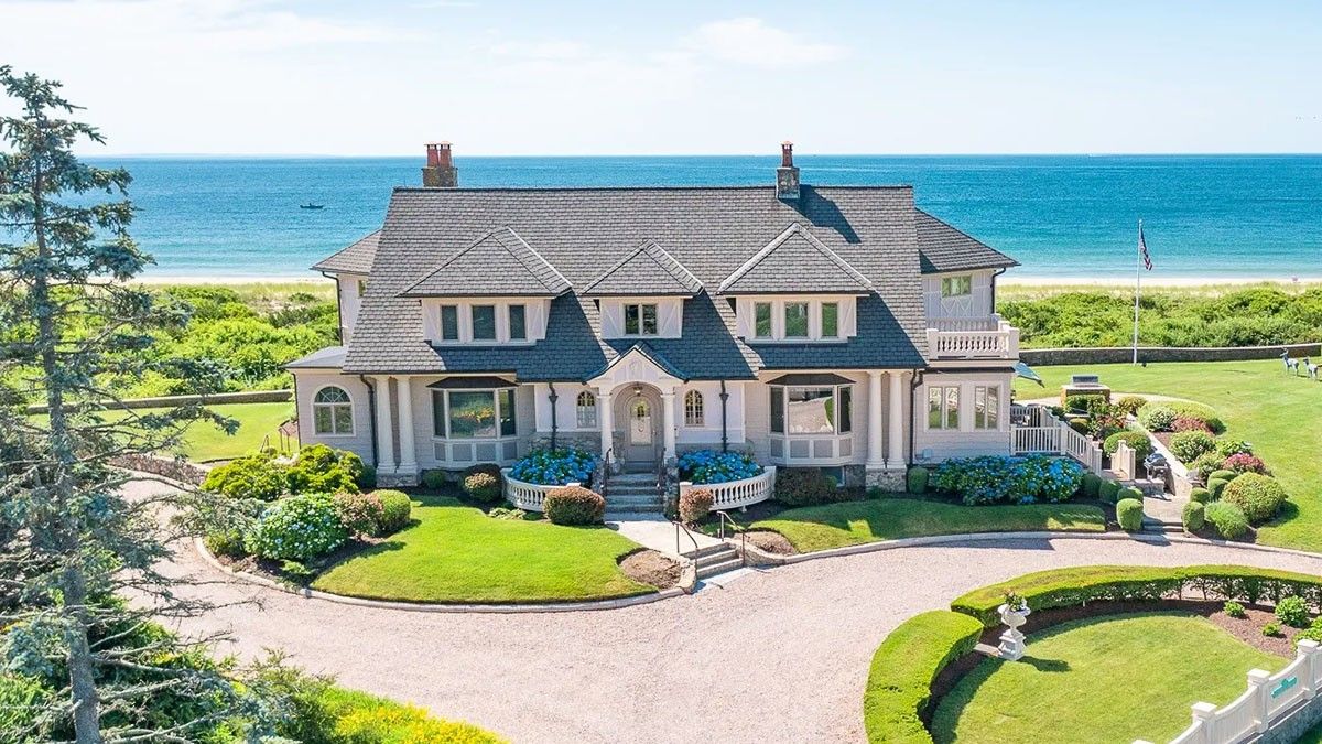 An Exquisite Waterfront Estate Listed for $19.995M is Rhode Island's Most Expensive Home