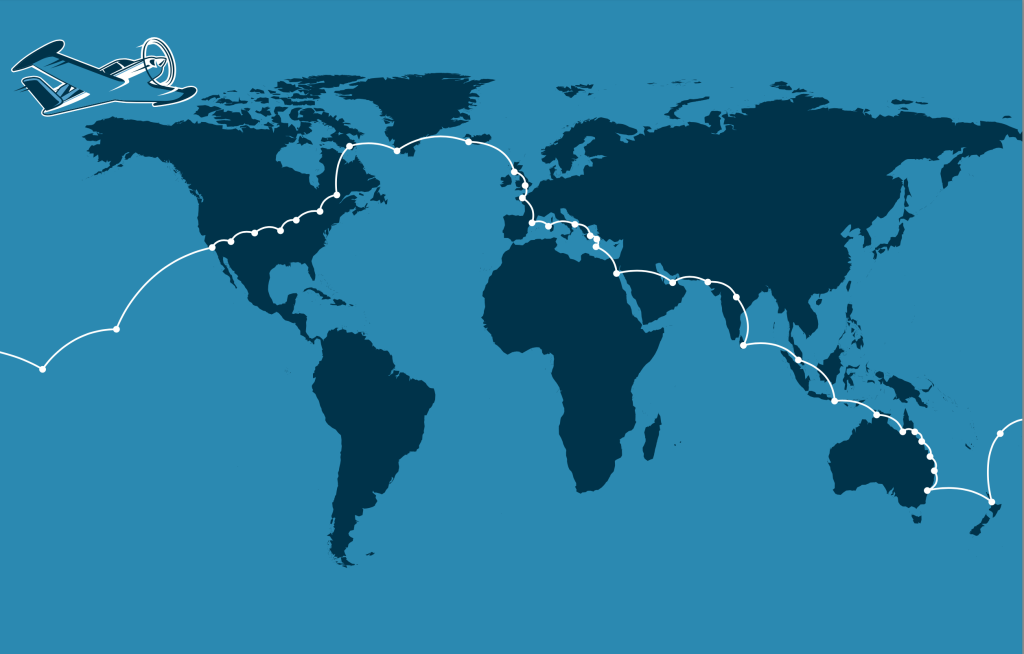 Callum Wallace's flight route.