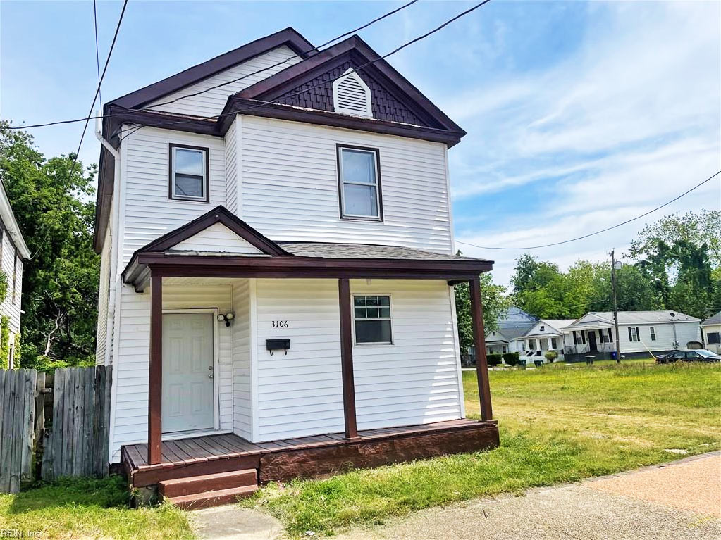 Front of property located at 3106 Chestnut Avenue, Newport News, Virginia 23607