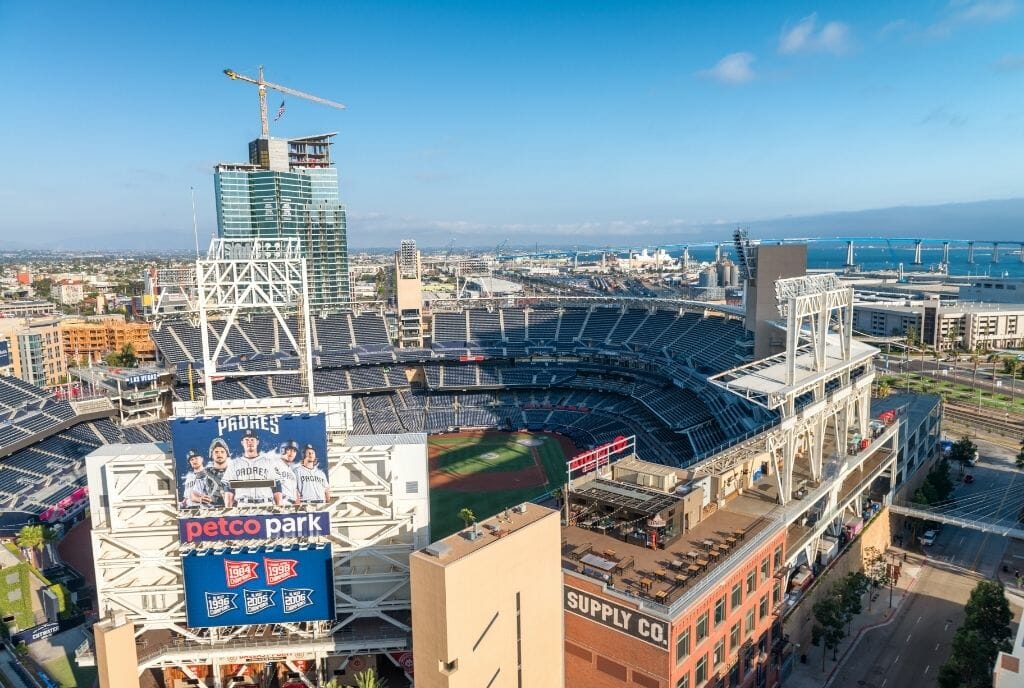 Aerial View of Petco Park San Diego - Padres Stadium