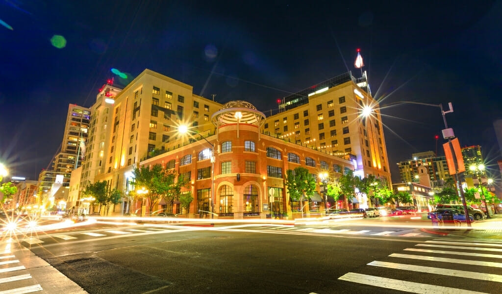 Hotel Solamar San Diego at night