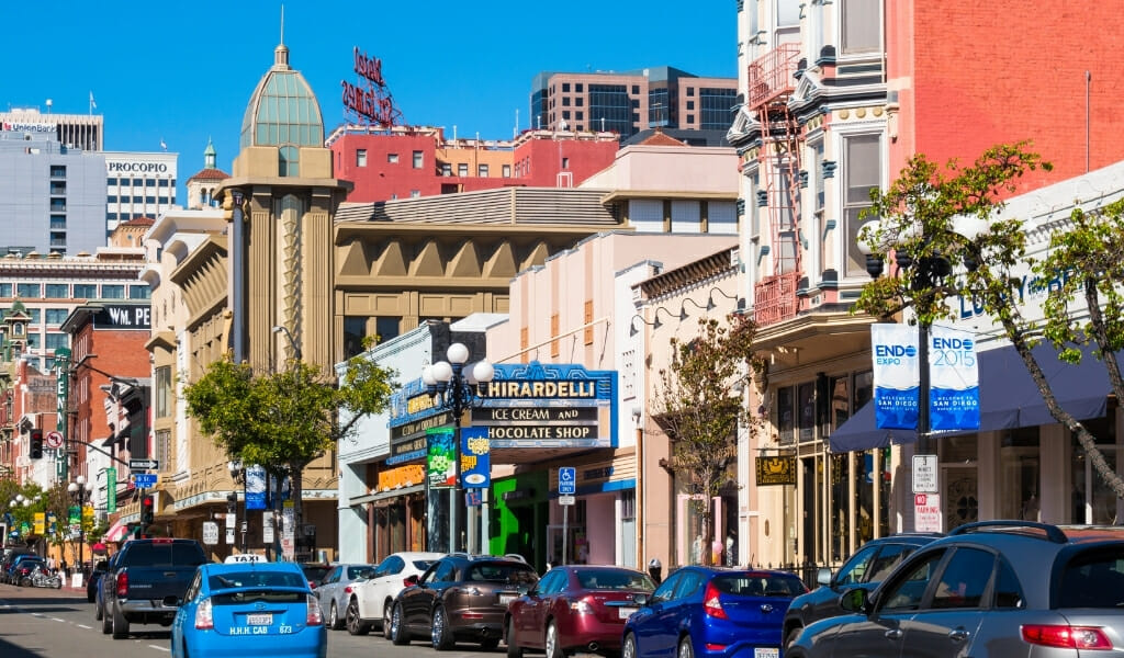 Historic buildings in the heart of the Gaslamp Quarter