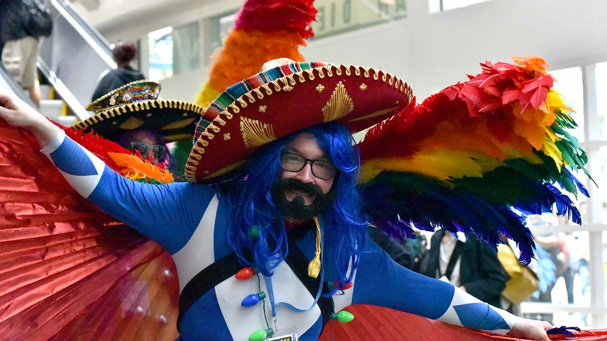 Mike Phillips of San Diego as the "Spandex Mariachi." Photo by Chris Stone