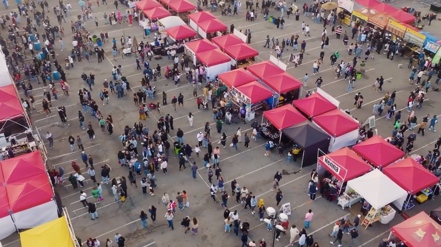 Outdoor Festival Food booths