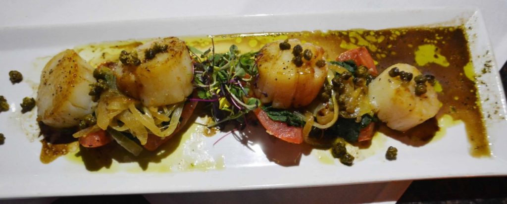 Pan-Seared Sea Scallops at Dobsons Bar and Restaurant