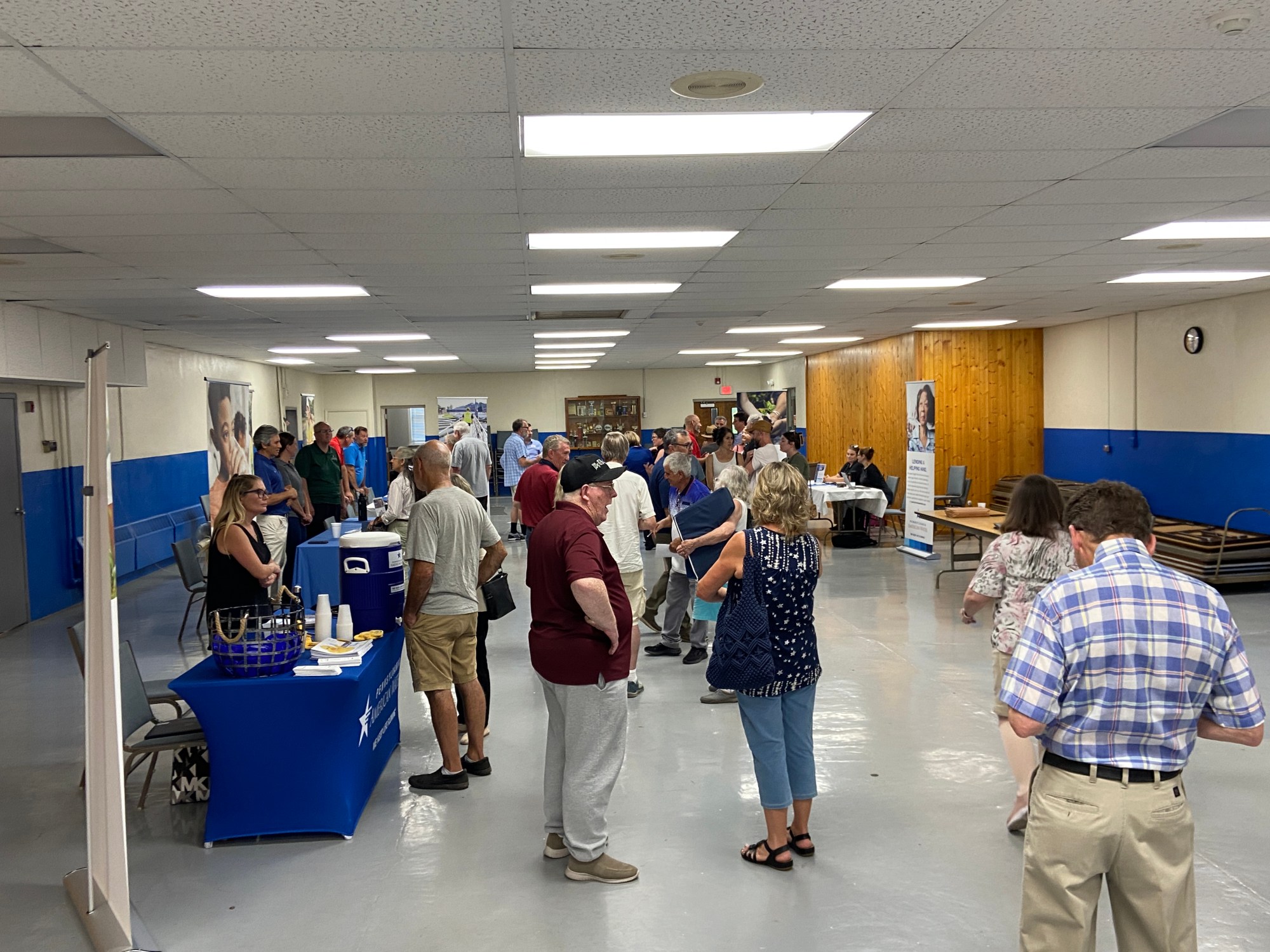 About 25 people attended each of the two open house sessions Wednesday regarding the sale of East Coventry's sewer collection system. (Evan Brandt -- MediaNews Group)