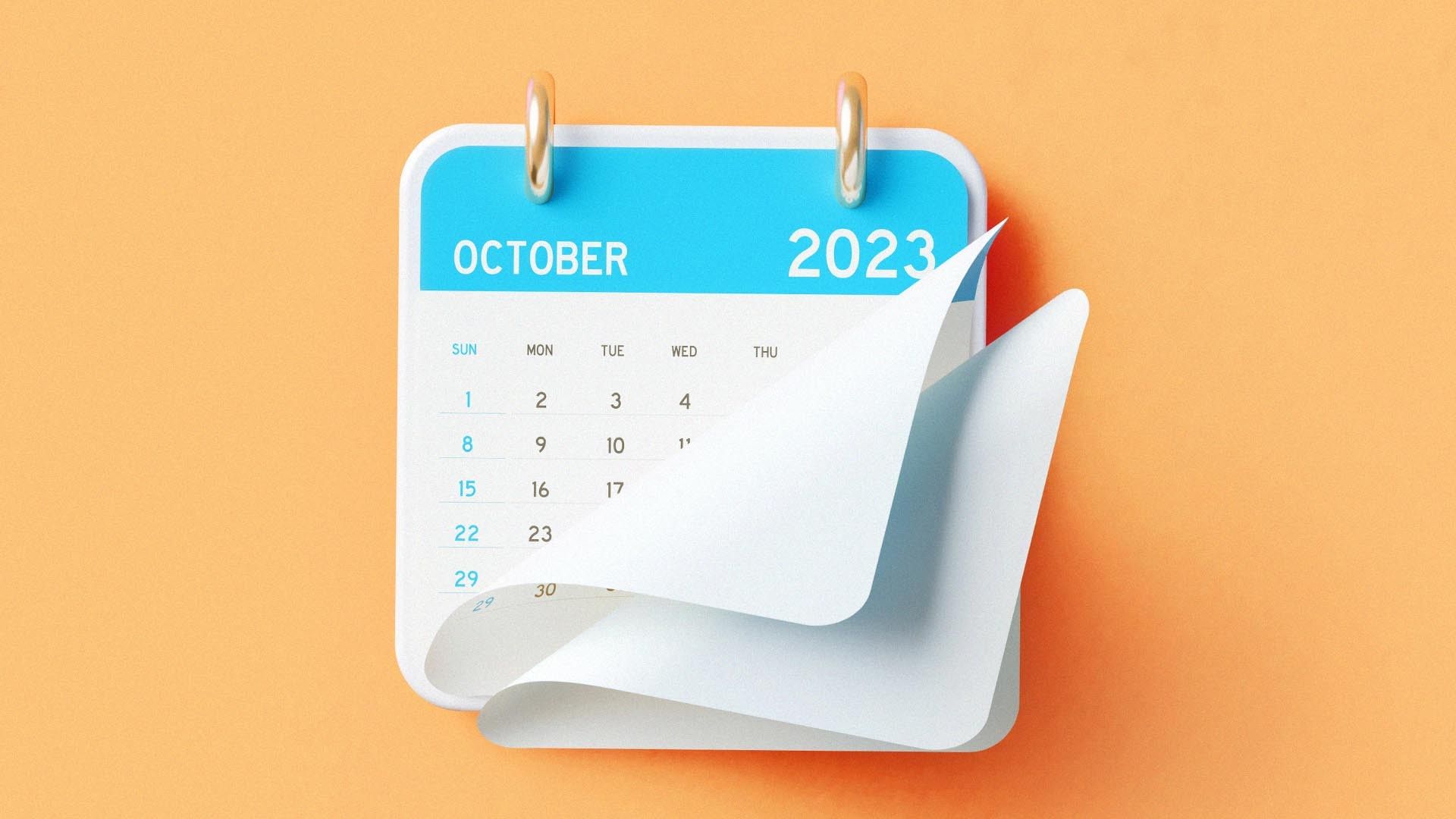 October calendar 2023