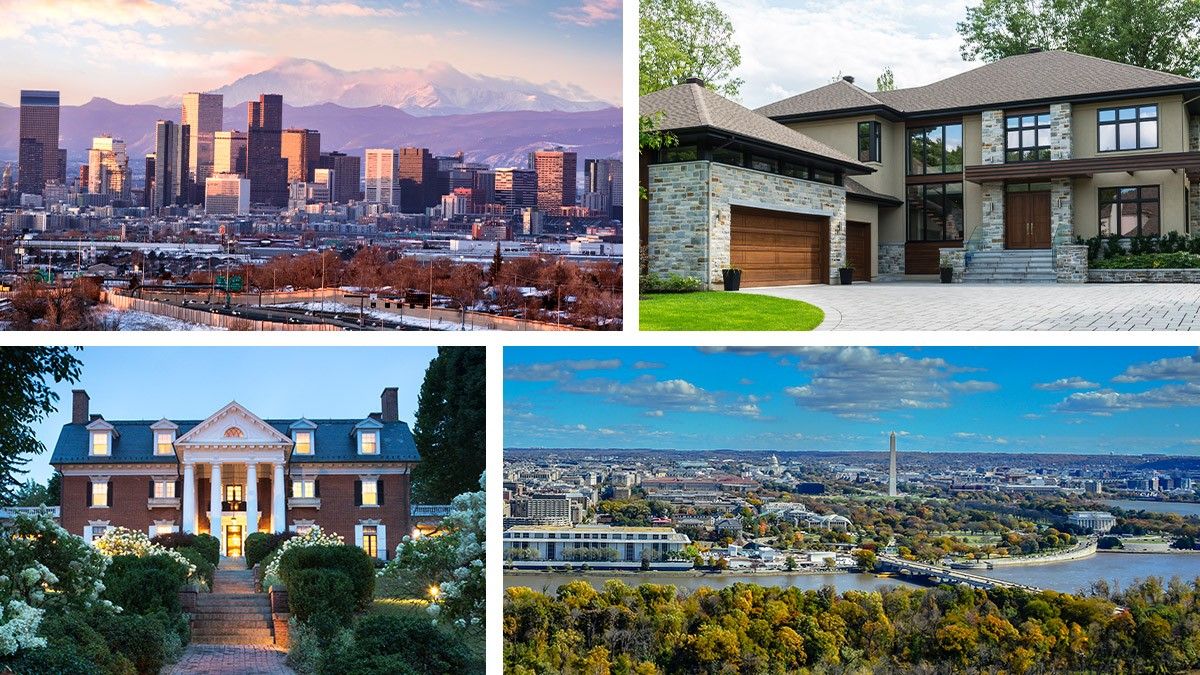 Denver, CO; Washington, DC; large single-family homes in the USA