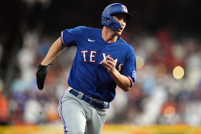 Corey Seager #5 of the Texas Rangers