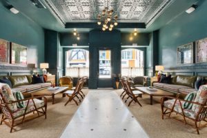 the lobby at the new palihotel san diego