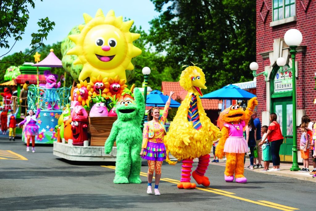 Sesamy Street Party Parade with all the sesame street characters