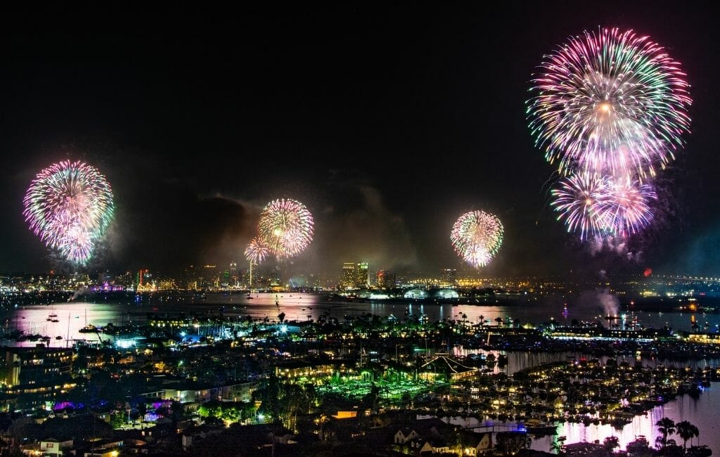 New Years Eve Fireworks San Diego Mission Bay