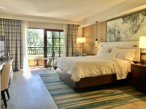 Hotel Room at the Westin Carlsbad with king bed and balcony