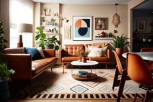 mid-century modern living room