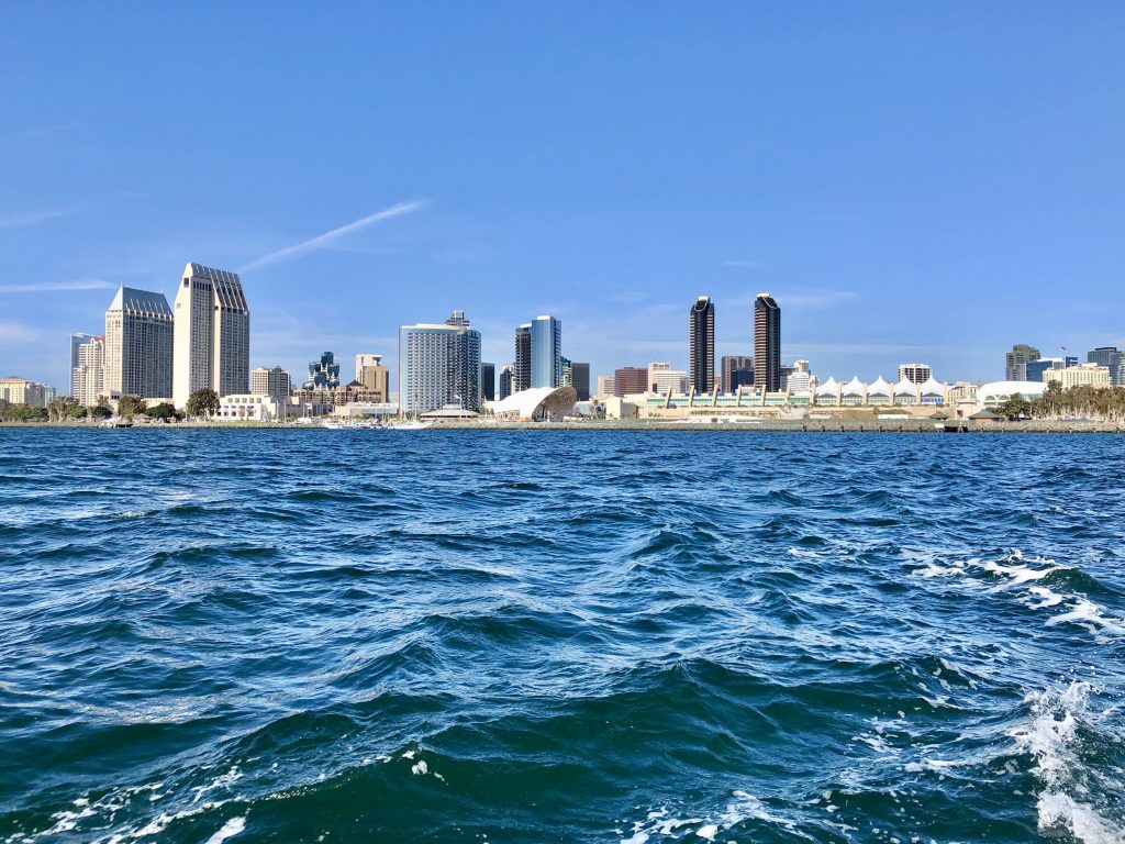 Skyline of San Diego from Coronado Ferry