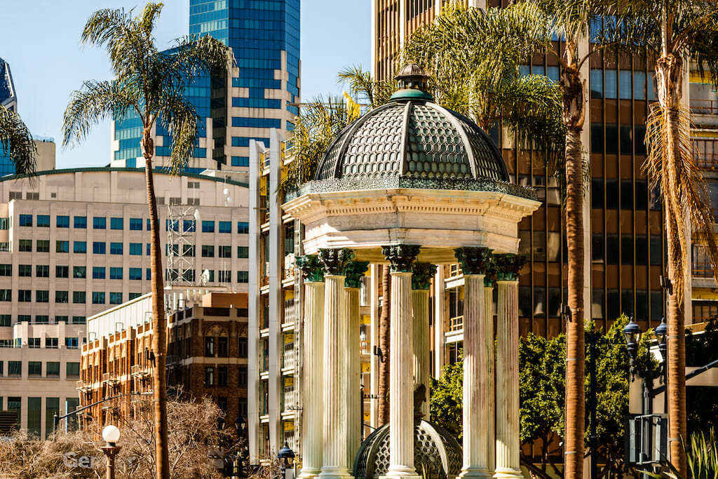 Downtown of San Diego, California on a beautiful summer day.