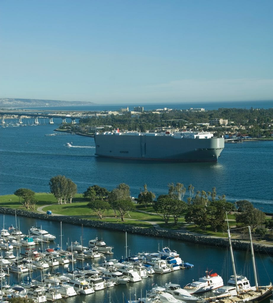 San Diego Marina with Coronado Mall in Background