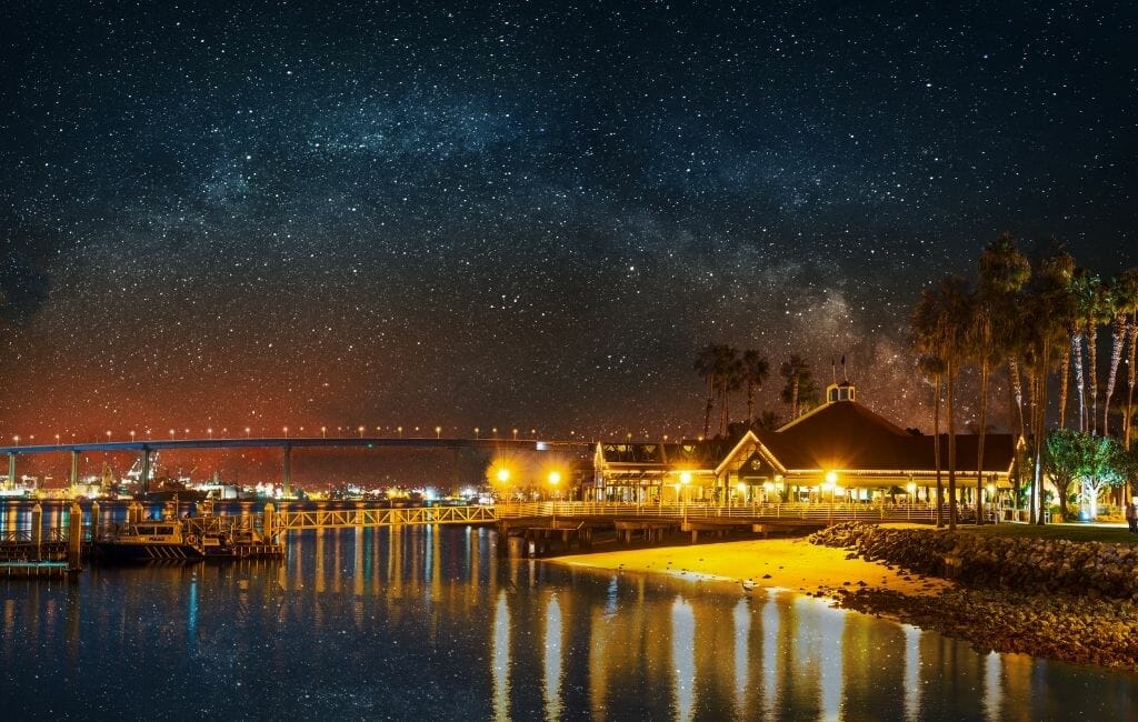 Milky Way over Coronado Bay Bridge in San Diego - Stargazing in San Diego