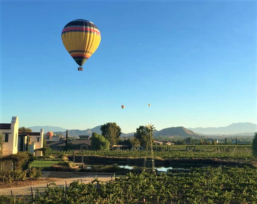 Hot Air Balloons from Ponte Vineyard Inn