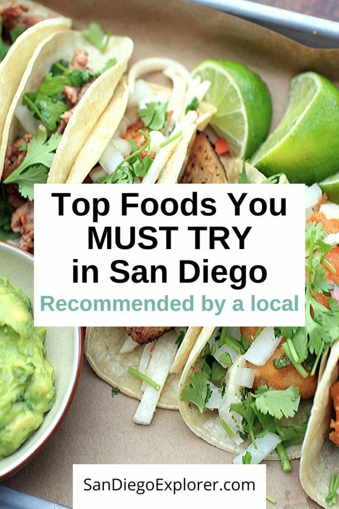 San Diego Food: Check this out to find out which foods you absolutely MUST try when visiting San Diego. From Thai to Mexican, pick your favorite must-try. #sandiegotrip #sandiegotravel #sandiegoitinerary #traveltips #travel #californiatrip #californiatravel #socallifestyle #socaltravel #sandiego #sandiegocalifornia #california #socal #southerncalifornia #foodinsandiego #tacotuesday #sandiegoexplorer