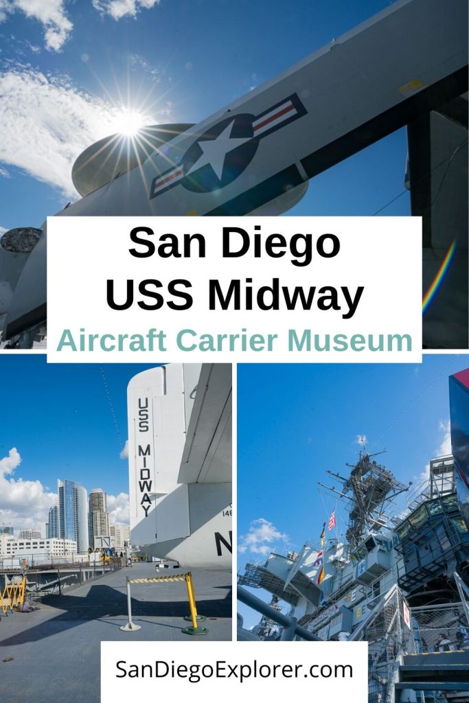 One of the Top Things to do in San Diego: Don't miss the USS Midway Museum. San Diego is a Military city and this Aircraft carrier is a must, if you are a history lover. Put it on your San Diego Itinerary now! #sandiego #sandiegoexplorer #california #sandiegotrip #sandiegomuseums #military #Navy #militaryhistory #visitsandiego San Diego Attractions - San Diego Things To Do - San Diego Museums