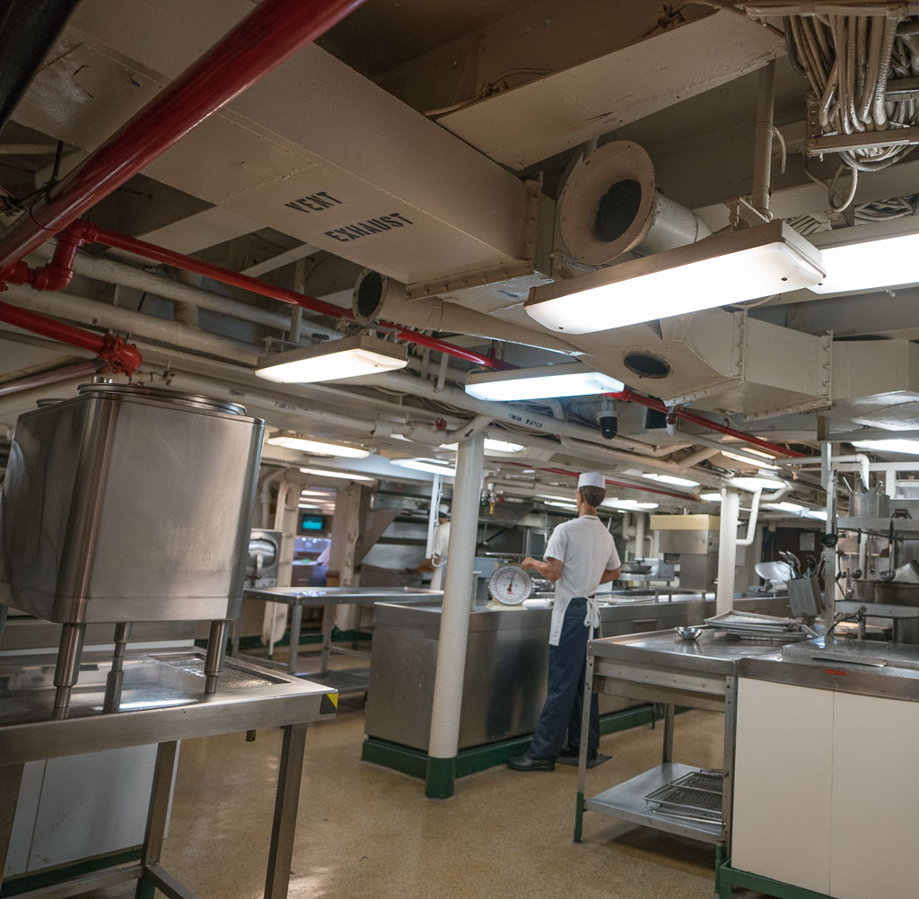 Galley on the aircraft carrier USS Midway