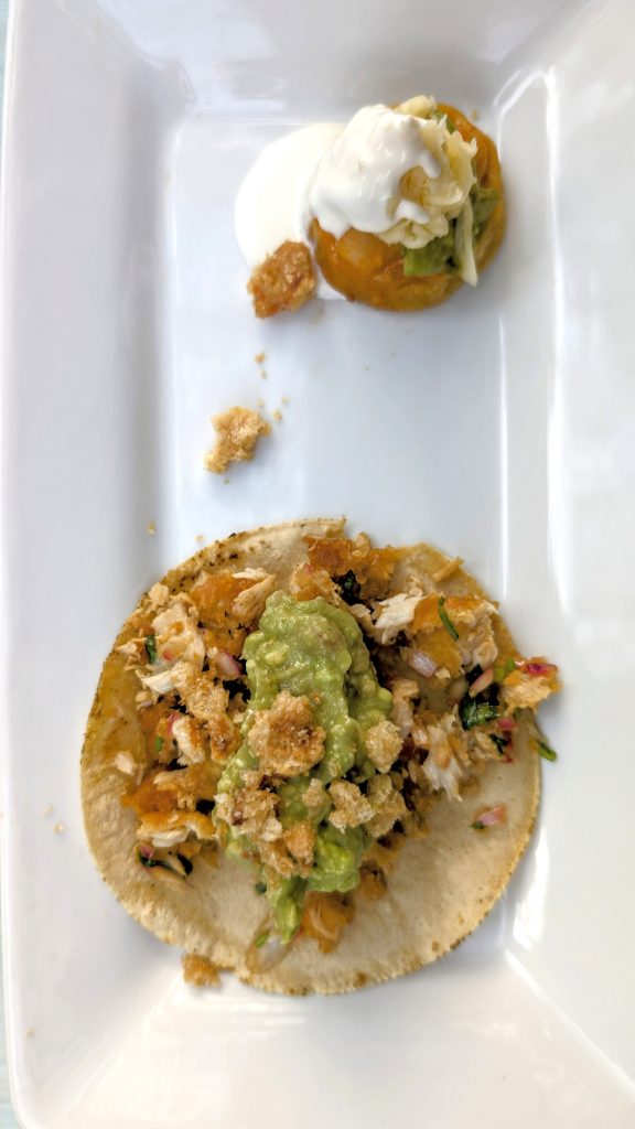 taco and sopes at tres galeones taco shop in colonia roma CDMX