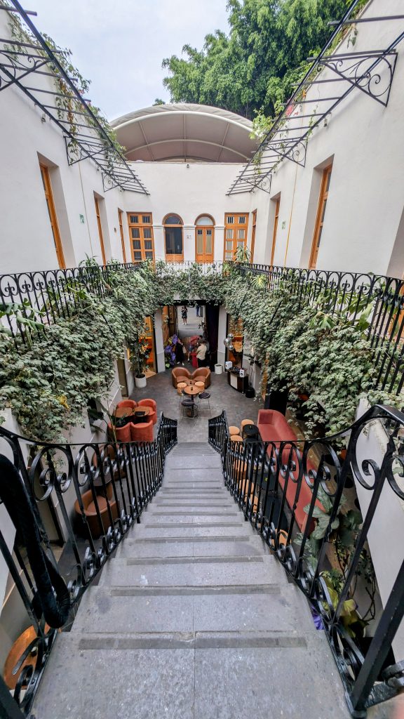 Art Deco style atrium at house in Colonia roma CDMX