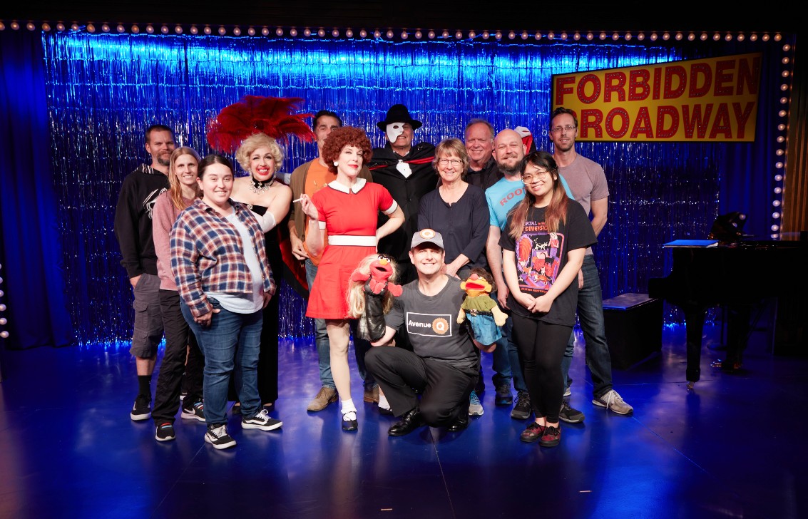 Cast and crew of "Forbidden Broadway"