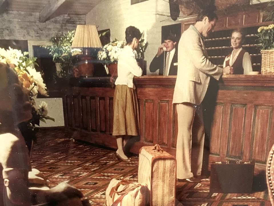 Historic photo of Rancho bernardo lobby/checkin counter in the 1960s