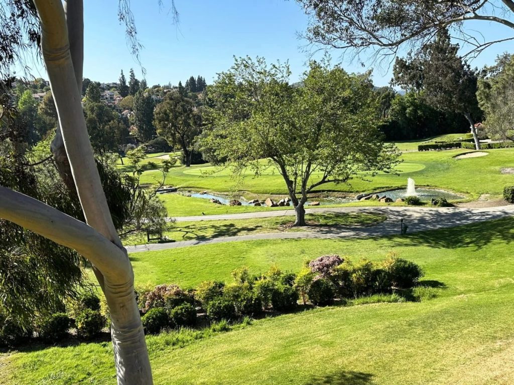 Golf course views from our room at Rancho Bernardo Inn