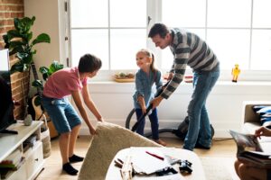 Kids helping house chores