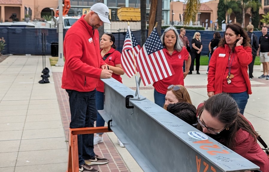 Steel beam signing