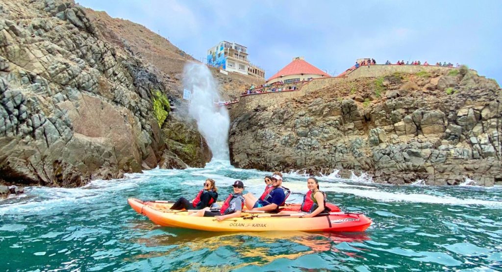 Kayaking in front of La Bufadora Ensenada