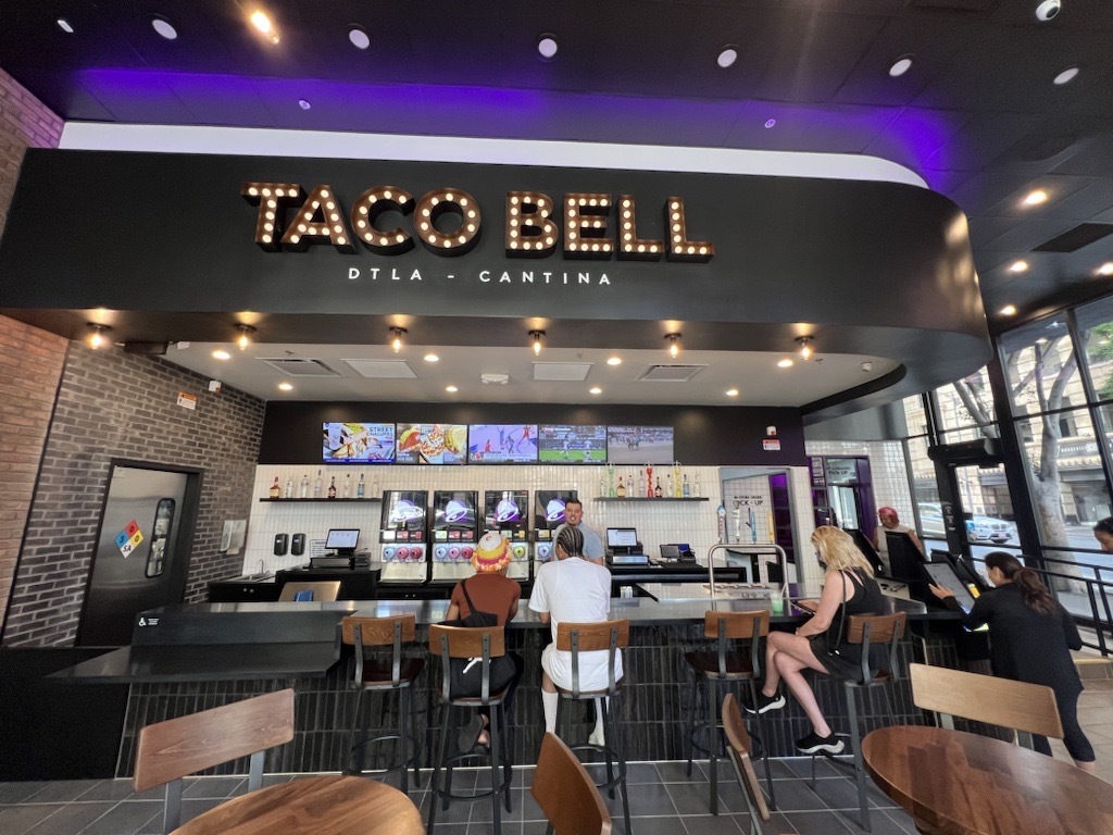 An L.A.-themed Taco Bell Cantina with a full bar is open Downtown
