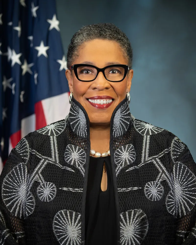 Marcia Fudge, 18th secretary of the U.S. Department of Housing and Urban Development (HUD), who served under President Joe Biden.