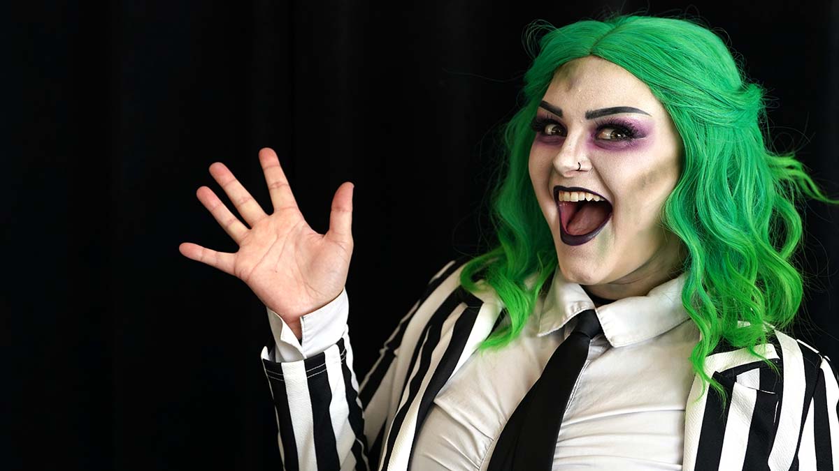 Mavin Blackwood of Portland, Oregon as Beetlejuice. Photo by Chris Stone