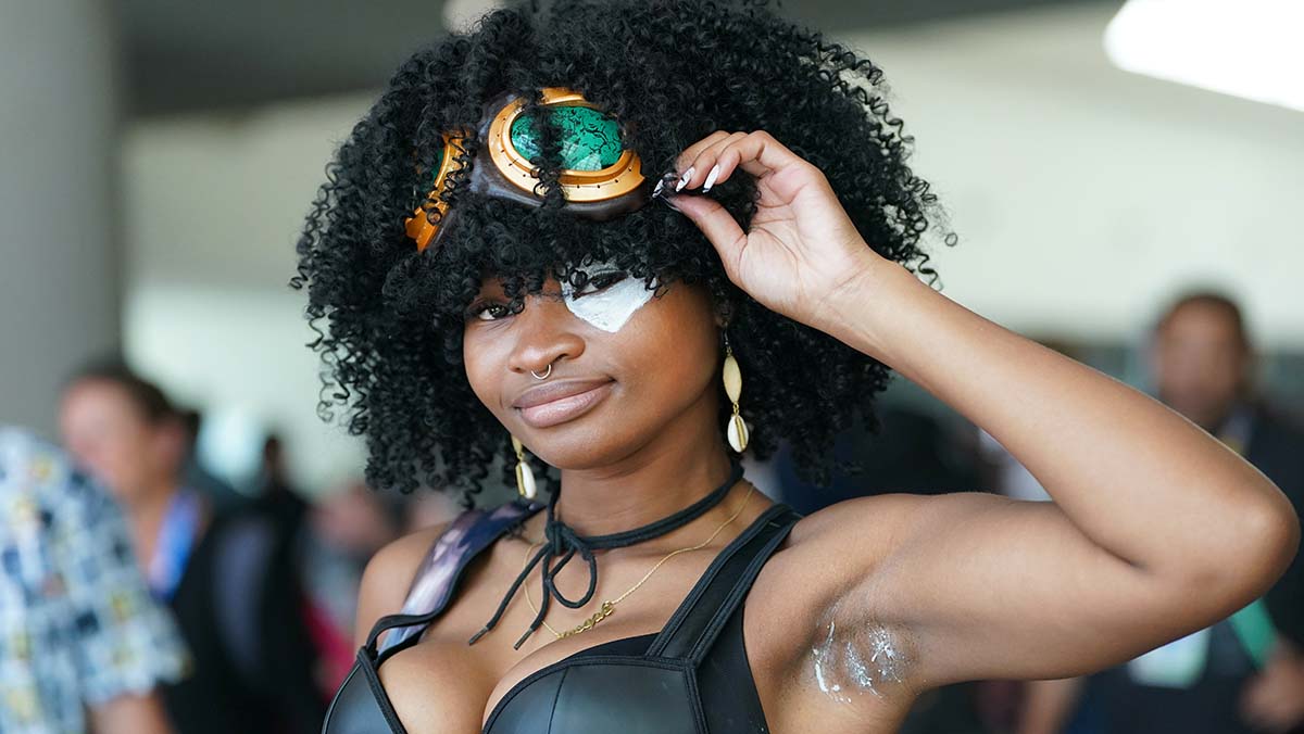 Nikki Robinson of New York as Domino. Photo by Chris Stone