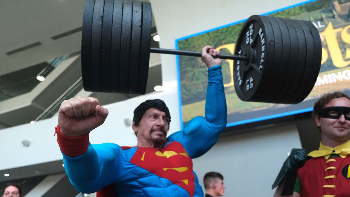 Greg Harris of Little Rock, Arkansas as Superman. Photo by Chris Stone