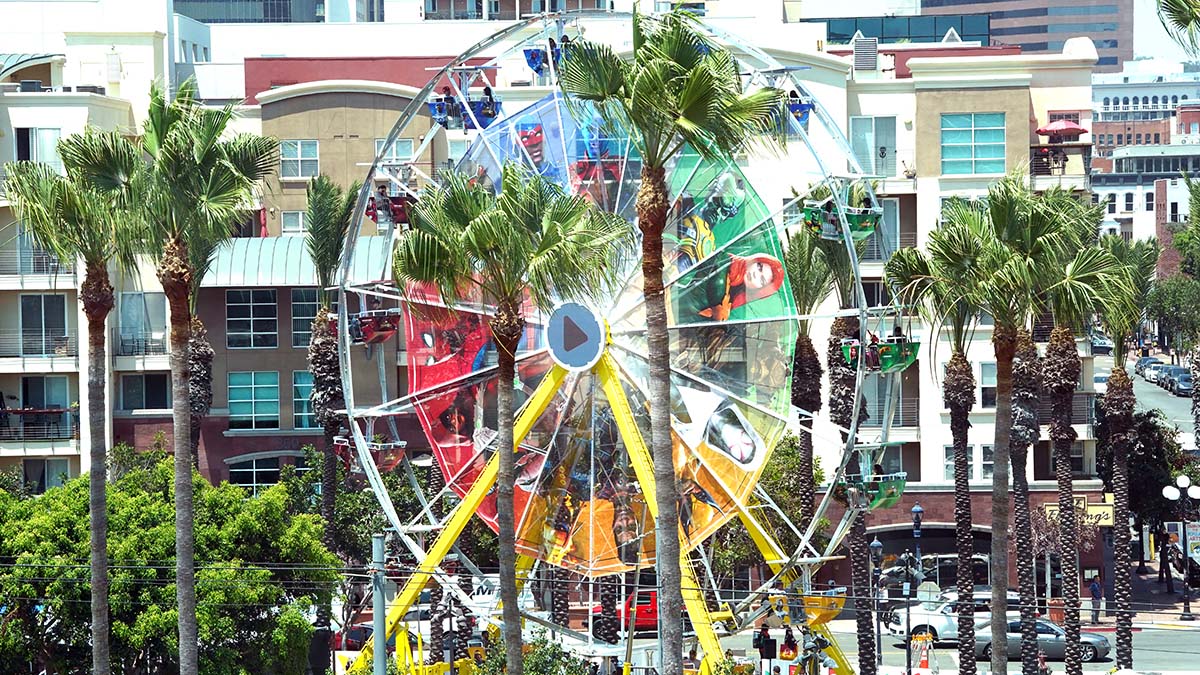 A Ferris Wheel across the street from the convention center is available to people without a badge. Photo by Chris Stone