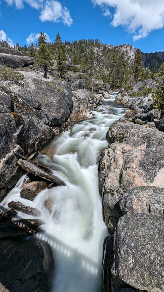 Big Waterfall at Ridgecrest Lake